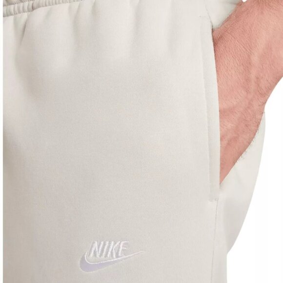 Nike Club Men's Fleece Sweatsuit 2 Pc Tracksuit Matching Bone Beige Tan NWT - Picture 6 of 14